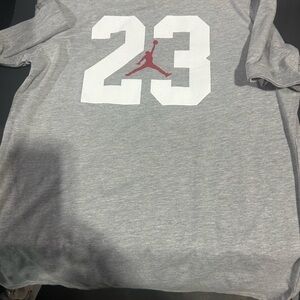 Jordan Gray and White Kids Short Sleeve Tee